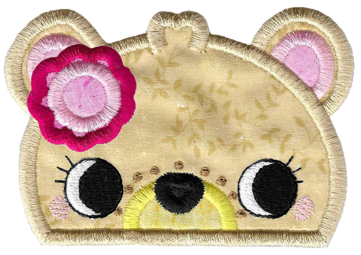BCD Girl Puppy Applique Animal Topper