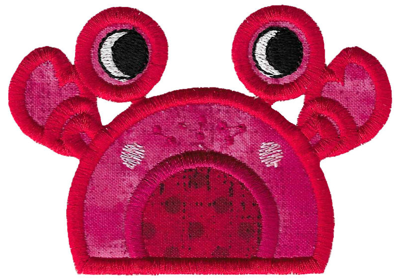 BCD Girl Crab Applique Animal Topper