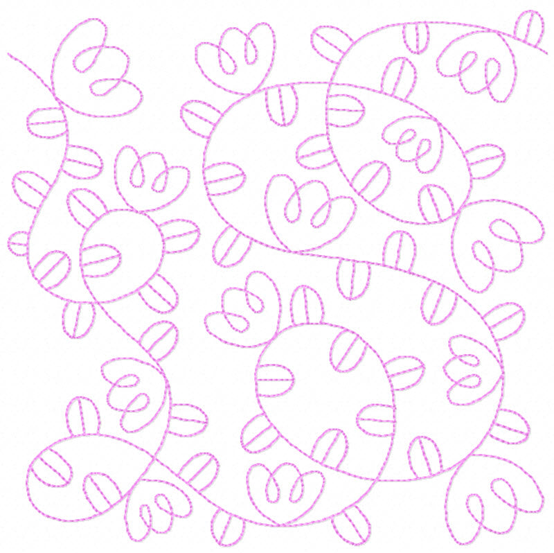 BCD Tulips Continuous Line Quilting