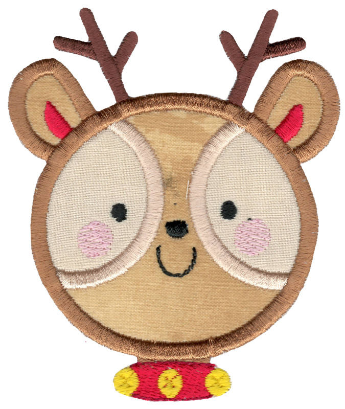 BCD Applique Reindeer Face