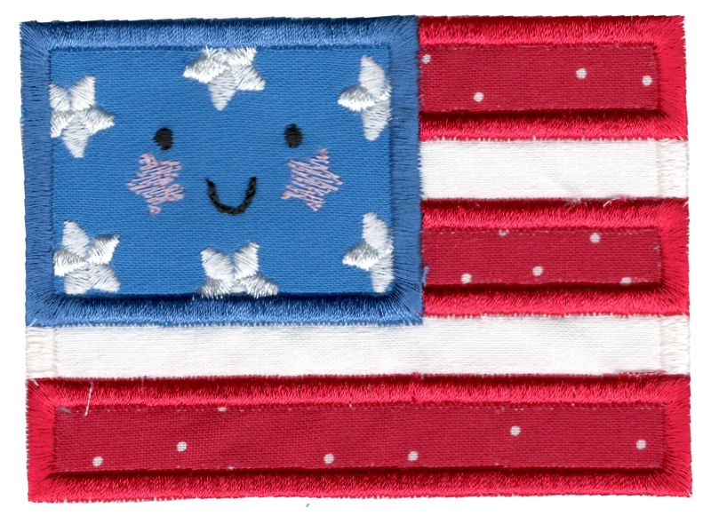 BCD Applique Patriotic American Flag