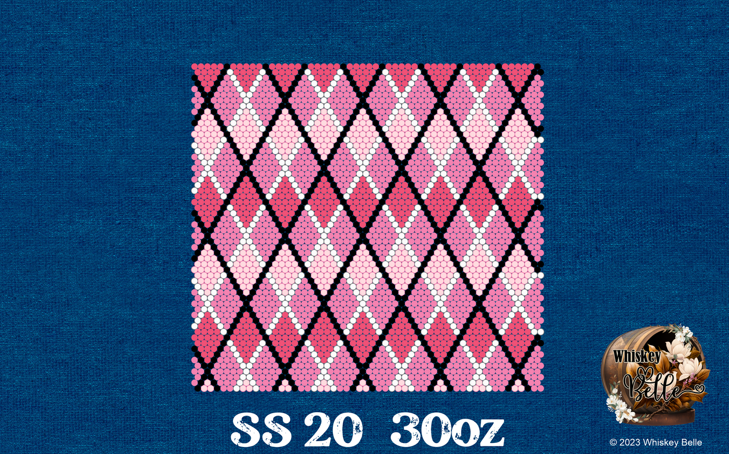 WB Argyle Pink Ombre SS20 30oz rhinestone