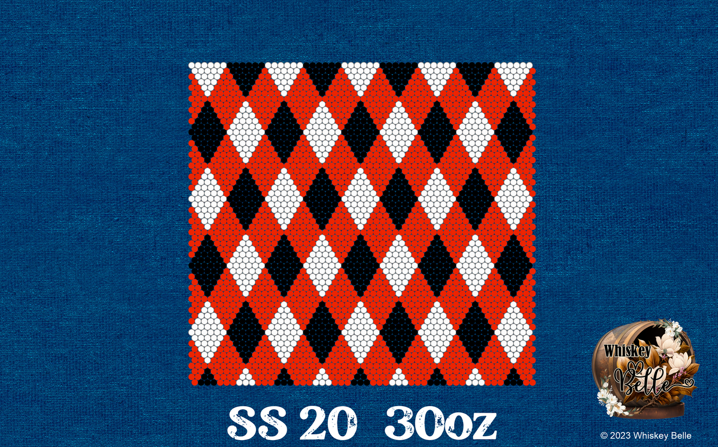 WB Diamond Plaid SS20 30oz rhinestone