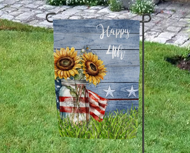 TSS Patriotic Sunflower Sublimation Flag Design