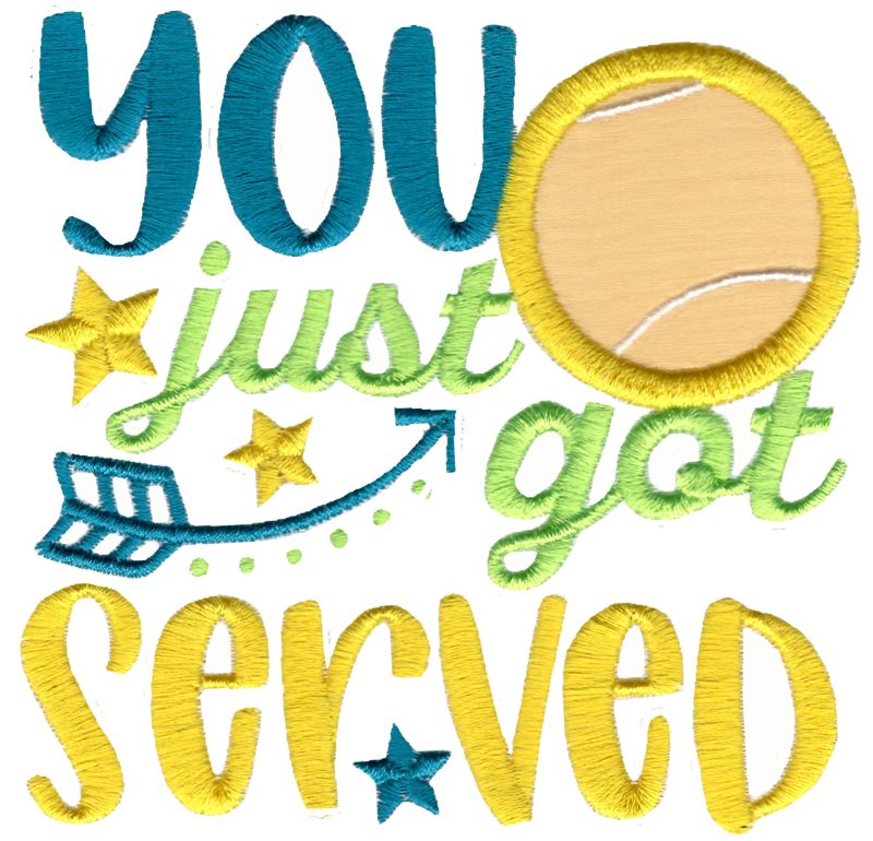 BCD Tennis Sayings 2 Applique