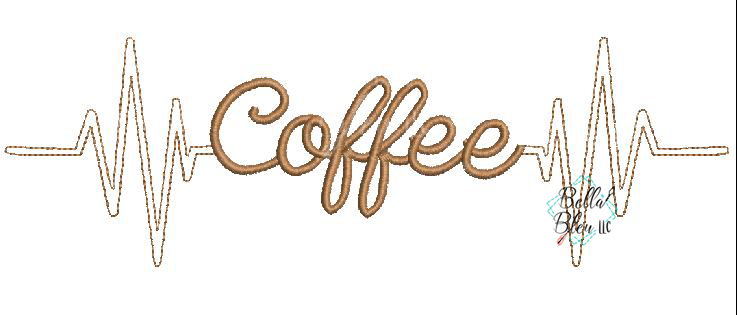 BBE Coffee EKG Heartbeat design