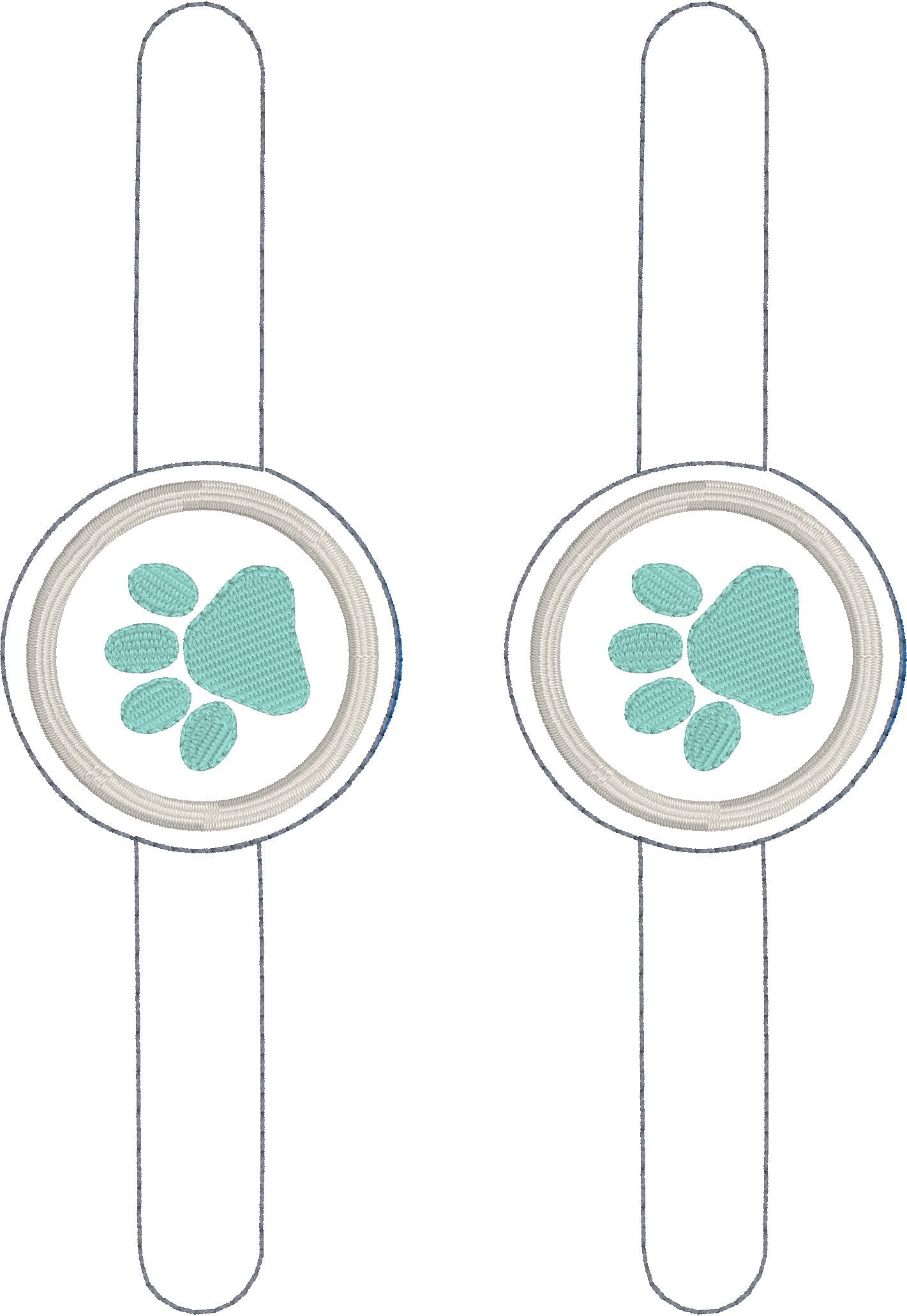 DBB Paw Print Mask Extension Double Snap Tab