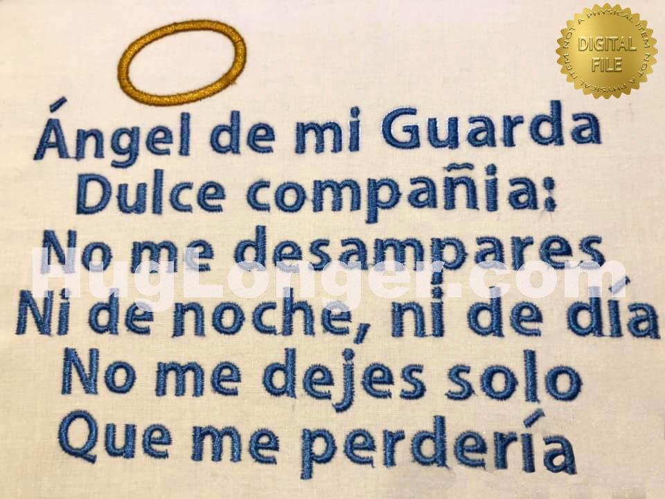 HL Angel de mi gaurda (Spanish) HL2402 embroidery file