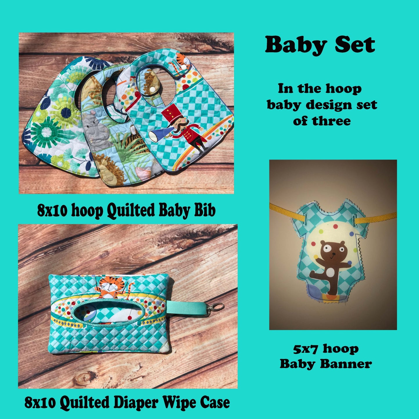 ITH Baby Set (3 popular designs) HL5558 embroidery files