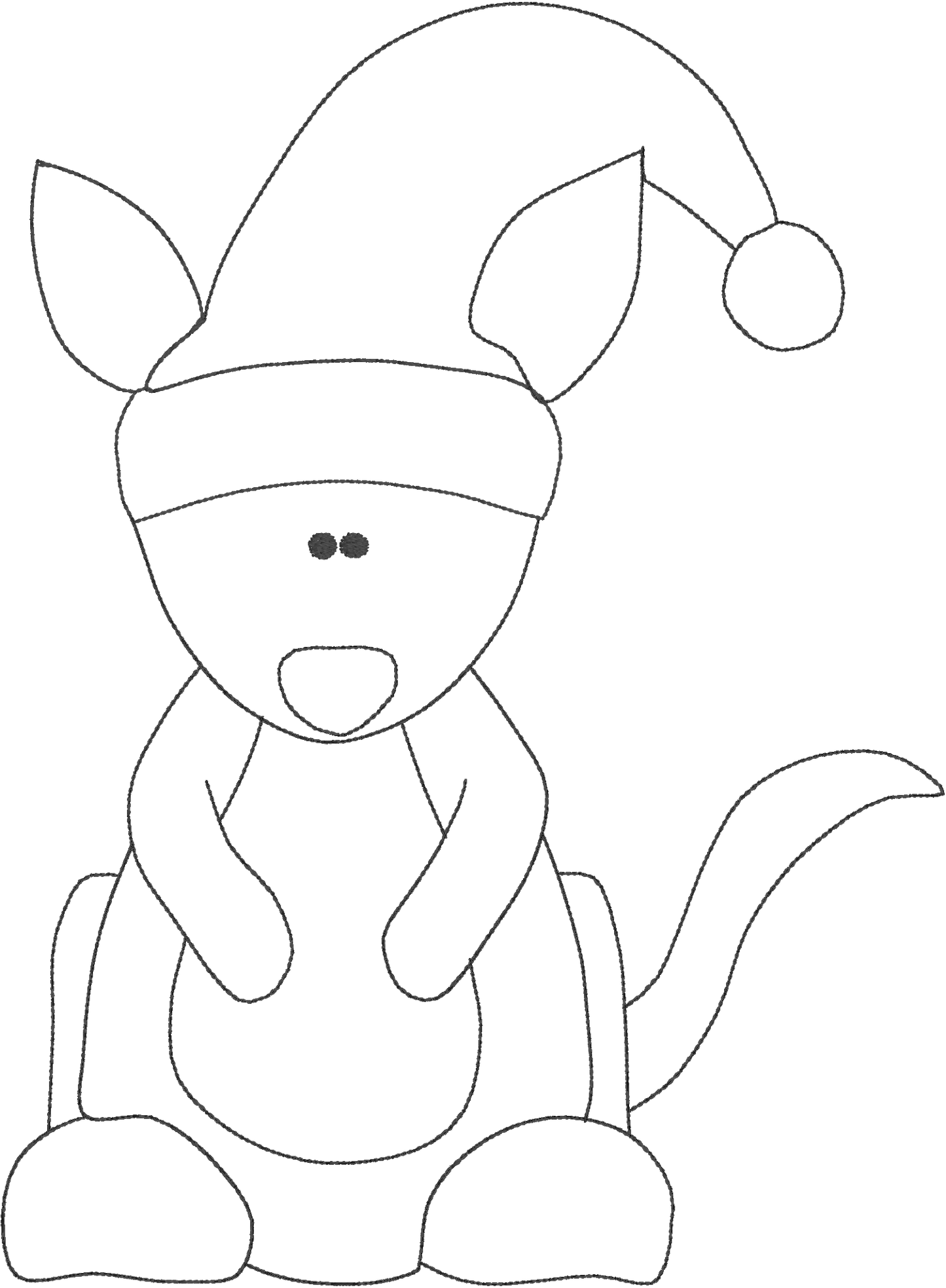 HL Bean Stitch Christmas Kangaroo HL5724 embroidery file