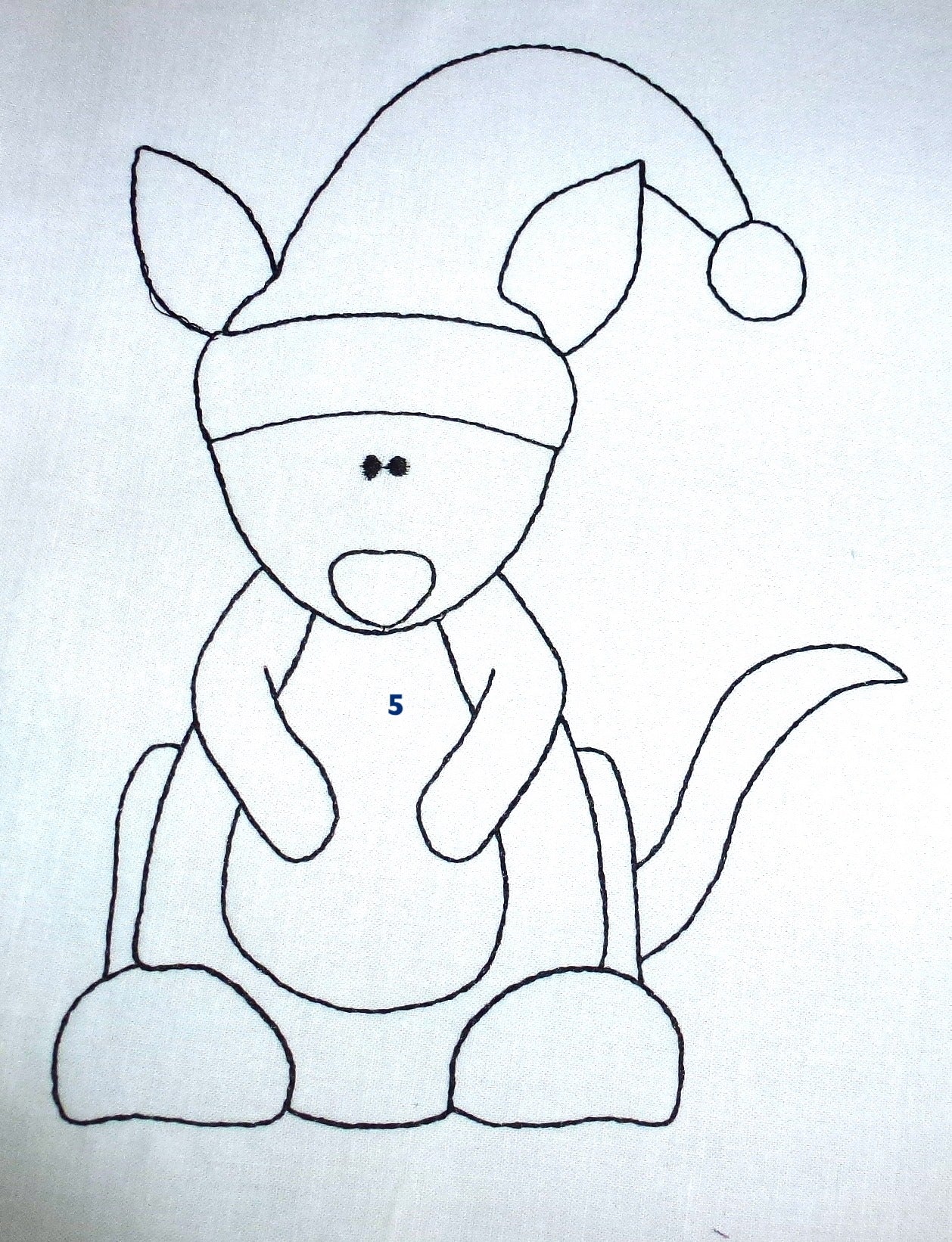 HL Bean Stitch Christmas Kangaroo HL5724 embroidery file
