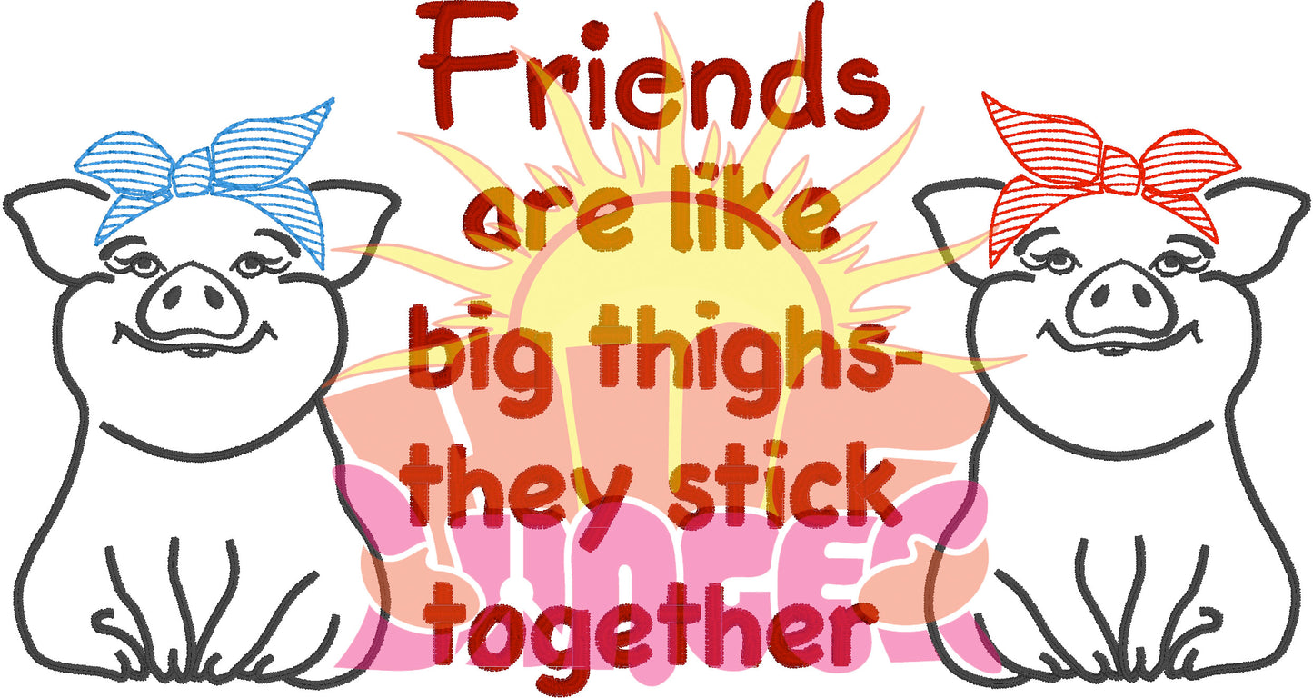 Big Thighs Friends HL5757 embroidery file