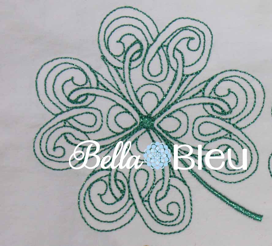 BBE - Bean stitch redwork Irish Celtic Shamrock
