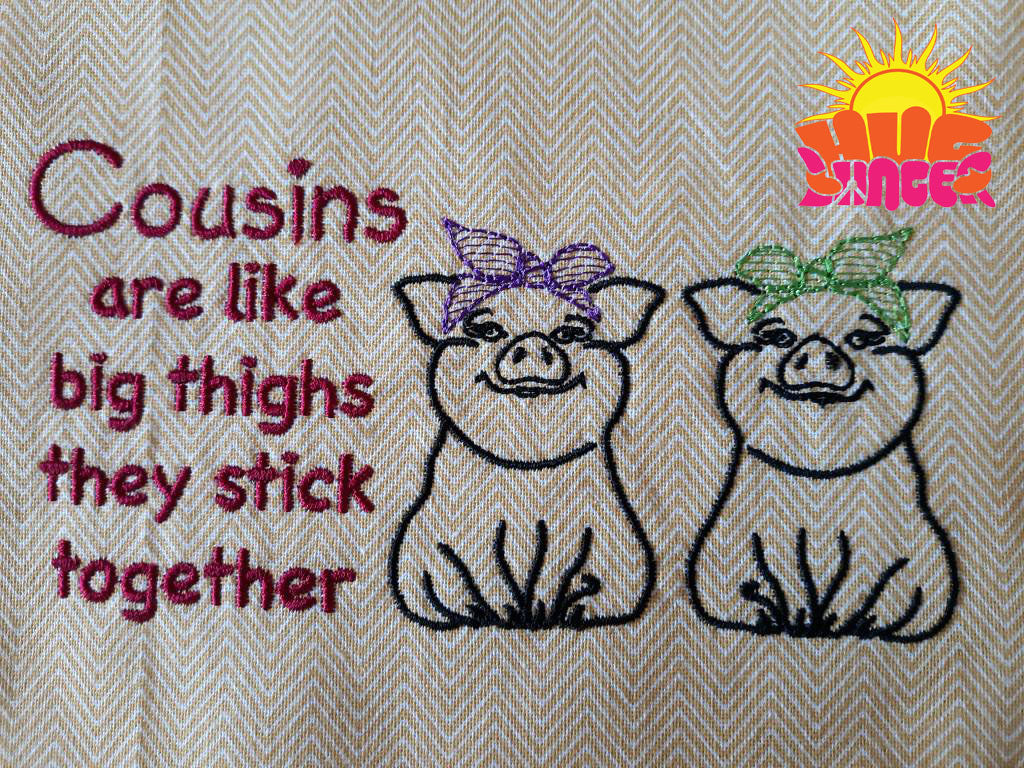 Big Thighs Cousins HL5756 embroidery file
