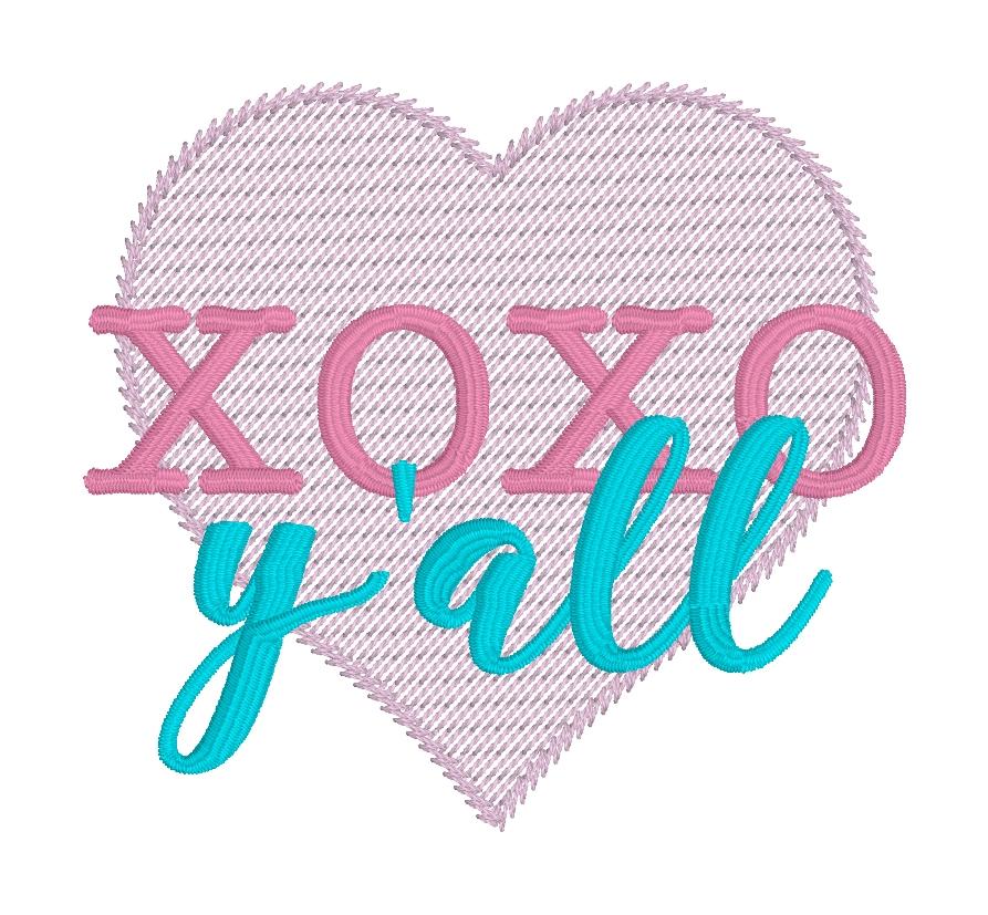 DBB XOXO Yall Embroidery Design