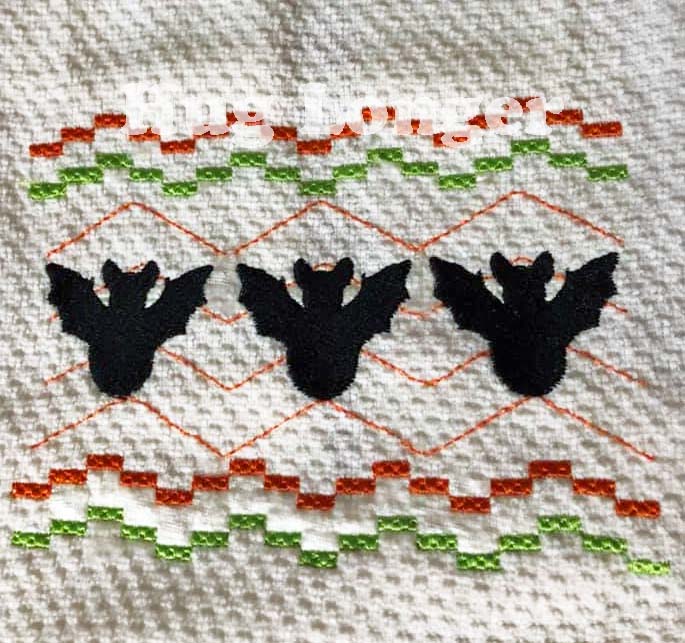 Faux Smocked Bats HL5685 embroidery files