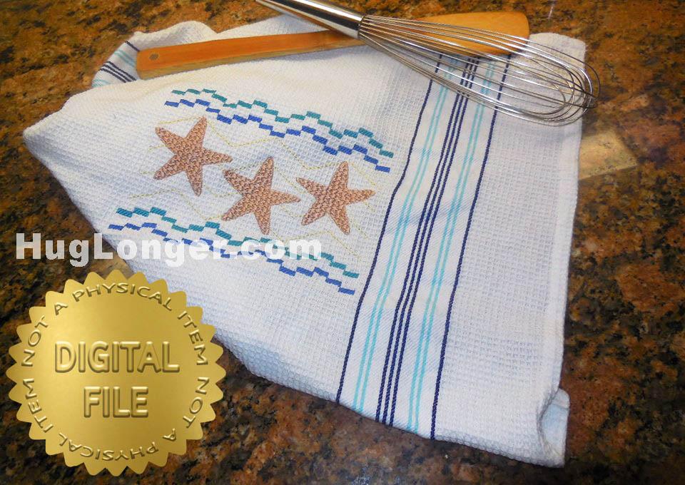 Faux Smocked Starfish HL2489 embroidery files