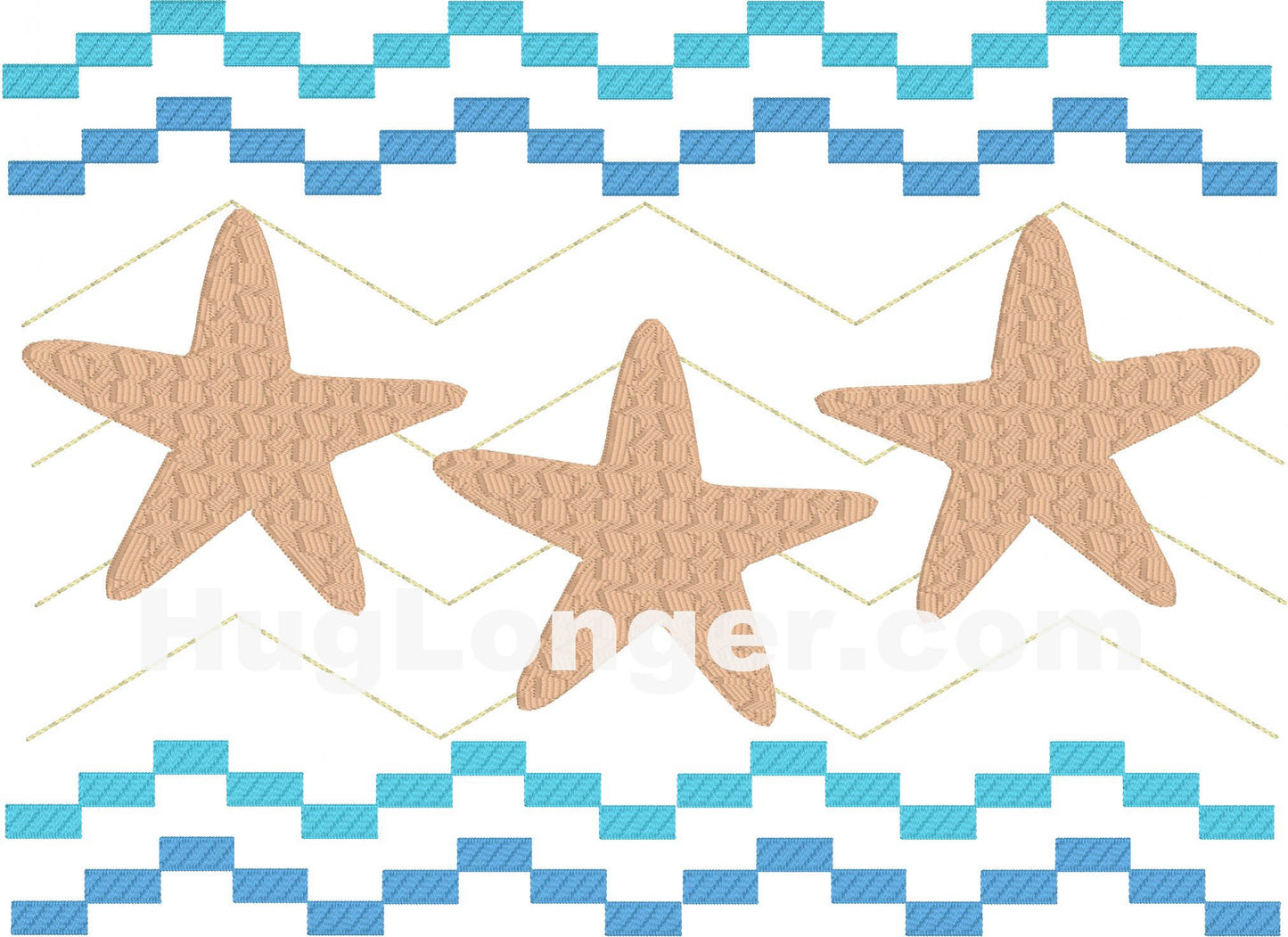 Faux Smocked Starfish HL2489 embroidery files