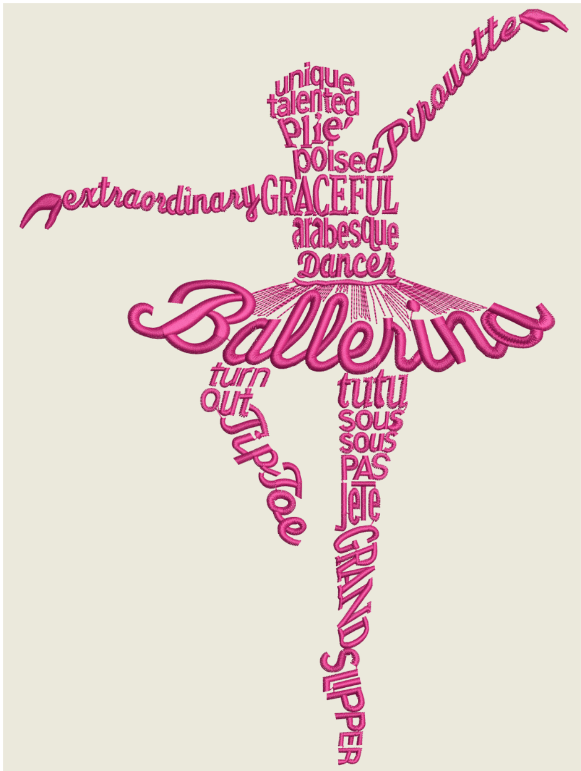 TD - Ballerina Word Art