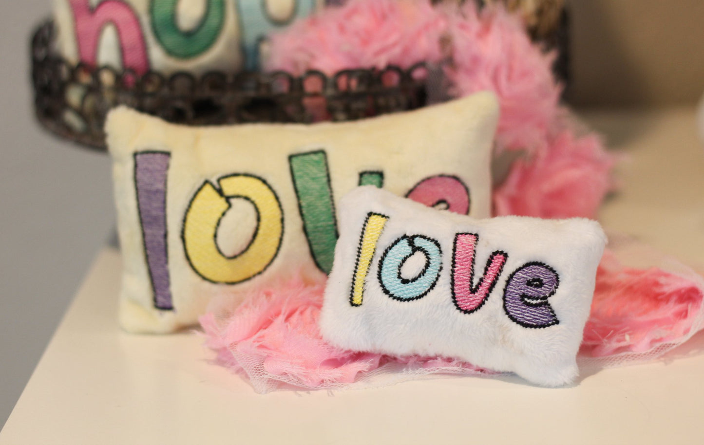 DBB Mini Pillows - Faith Hope Love - Tiered Tray Pillow Decor - In the Hoop Mini Pillow Set