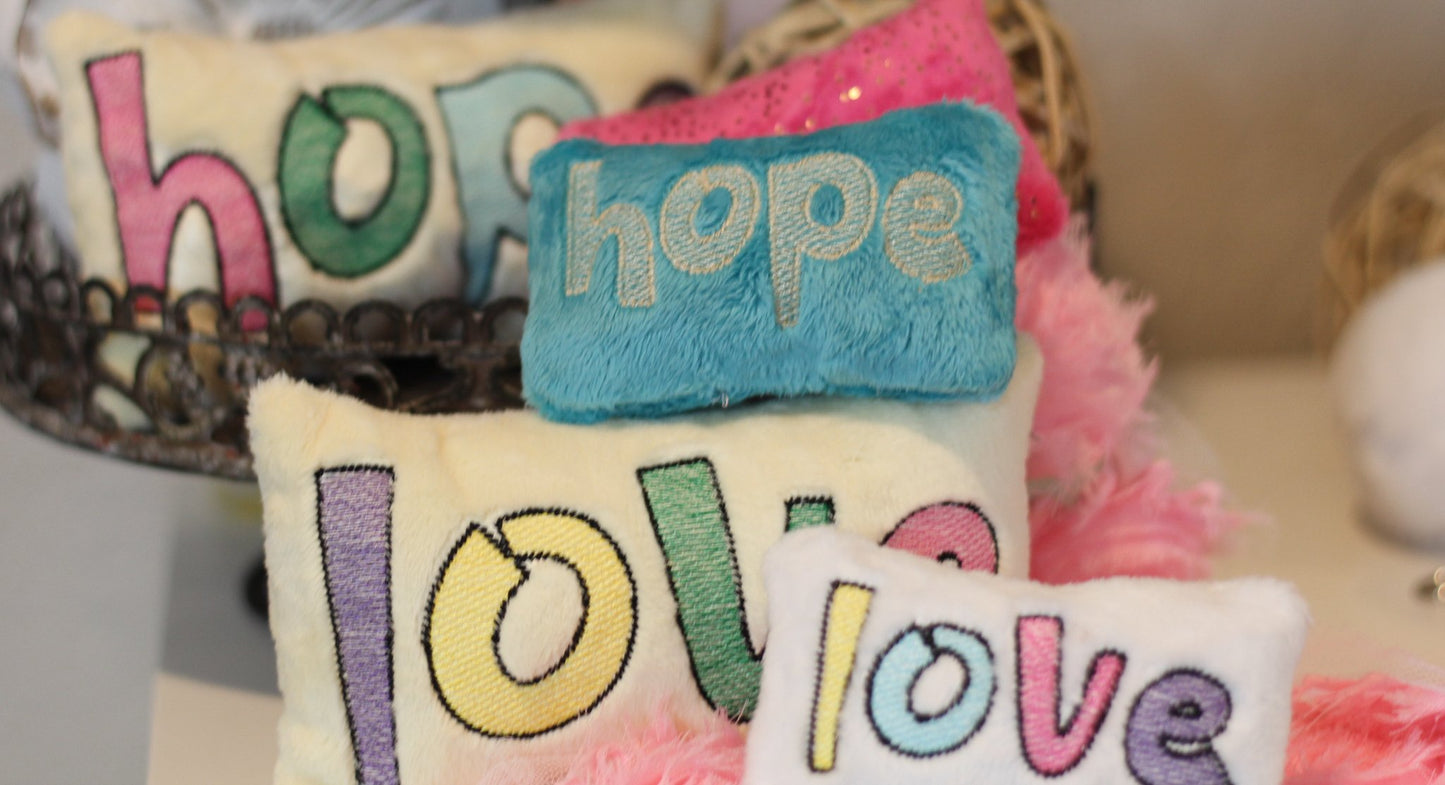 DBB Mini Pillows - Faith Hope Love - Tiered Tray Pillow Decor - In the Hoop Mini Pillow Set