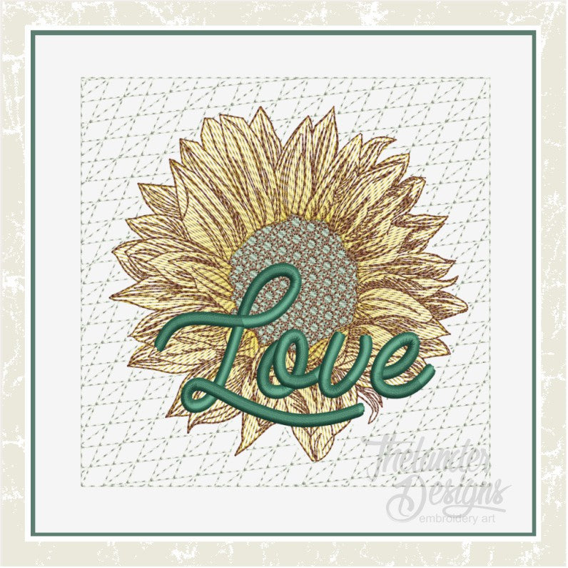 TD - Sunflower Love Quilt Block