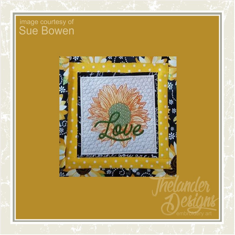 TD - Sunflower Love Quilt Block