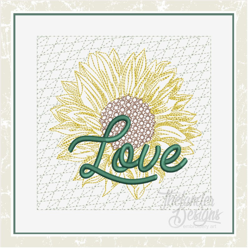 TD - Sunflower Love Quilt Block