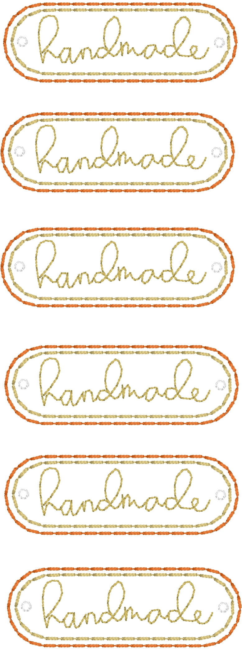 DBB Handmade Label Mini Patch Embroidery Design