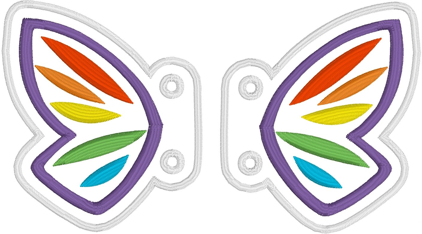 DBB Butterfly Wing Shoe Wings embroidery design