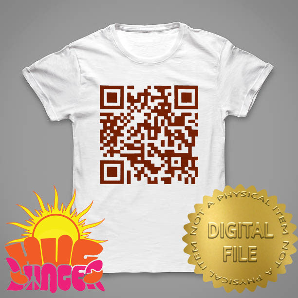 HL QR Rick Roll HL5769 embroidery file Rick Rolling never gonna give up Rick Astley