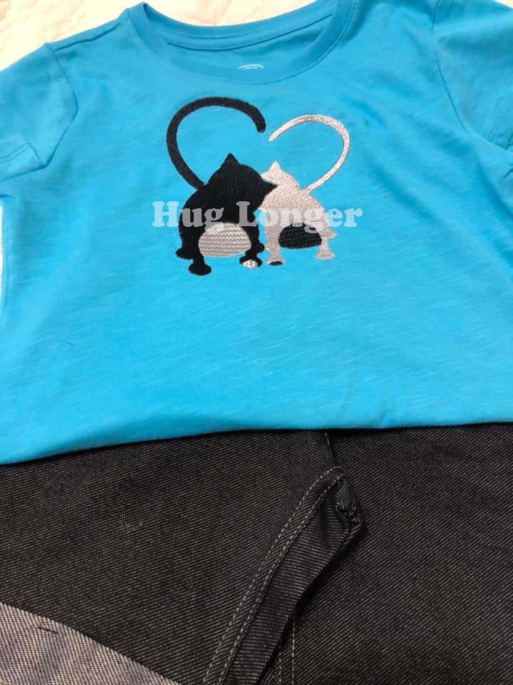 HL Heart Tail Cats HL5699 embroidery files