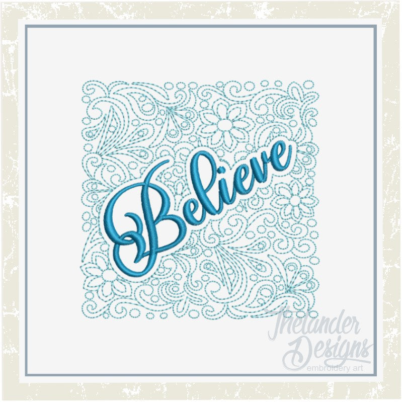 TD - Believe Quilt Block