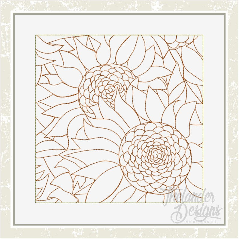 TD - Sunflower Stipple Block:3