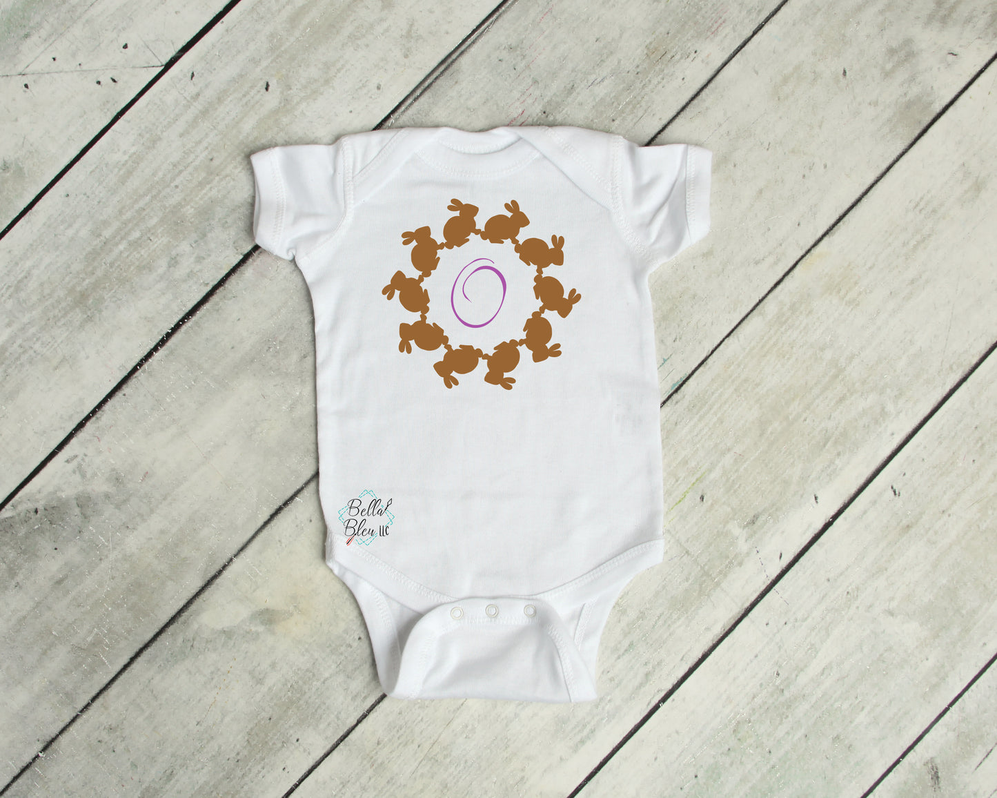 BBE Easter Bunny Circle Monogram Frame Sublimation png file