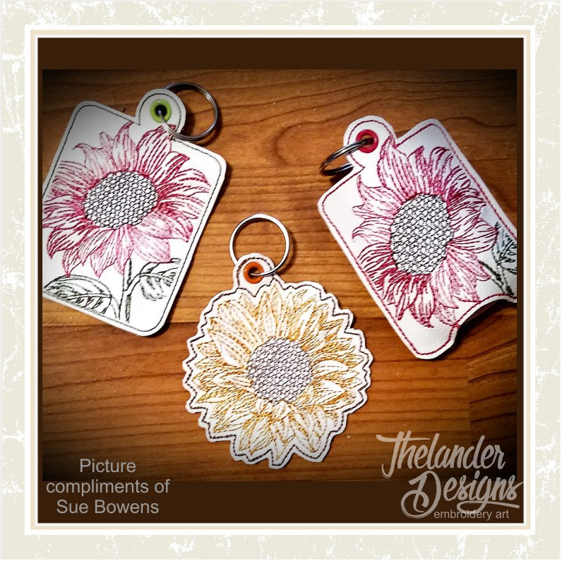 TD - Sunflower Hand Sanitizer Key Fob and 2 Pull tab Bundle