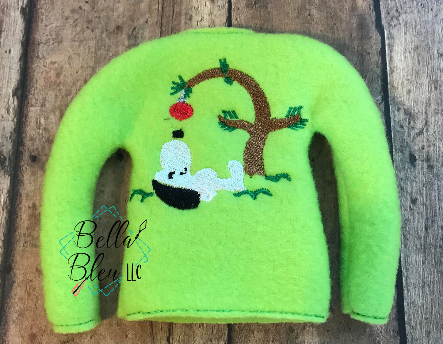 BBE - ITH Elf "Christmas Tree with Inspired Beagle Dog" sweater shirt