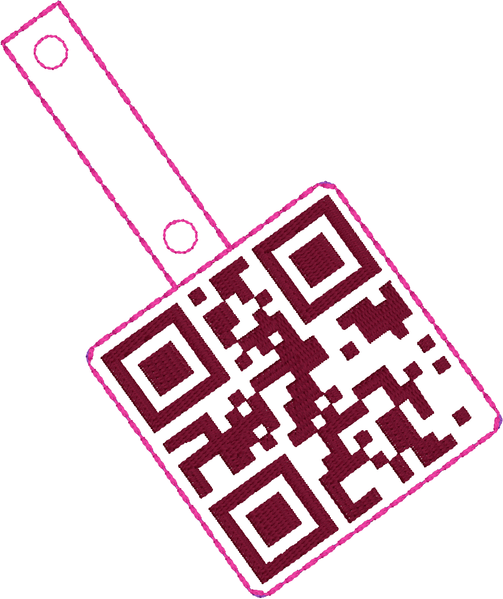 HL ITH QR Code Blessed Fob HL5717 embroidery files