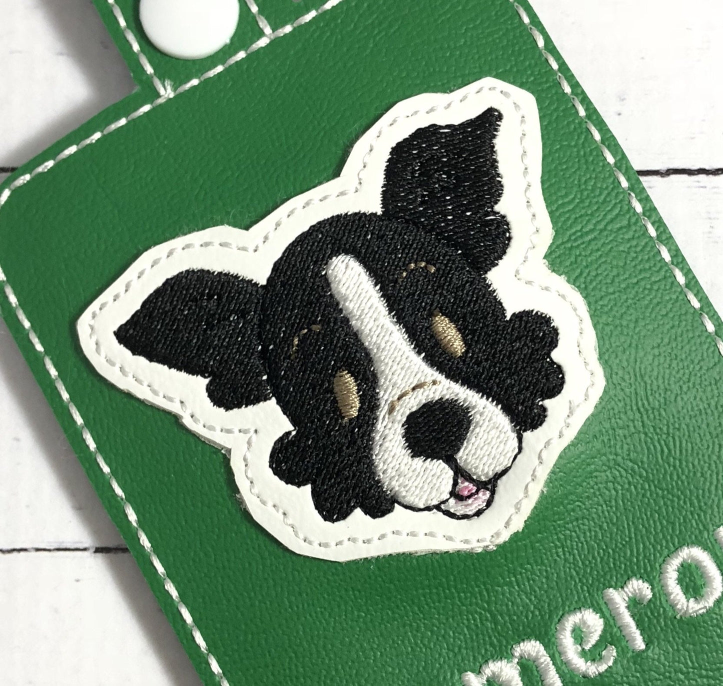 DBB Border Collie Face Feltie embroidery design