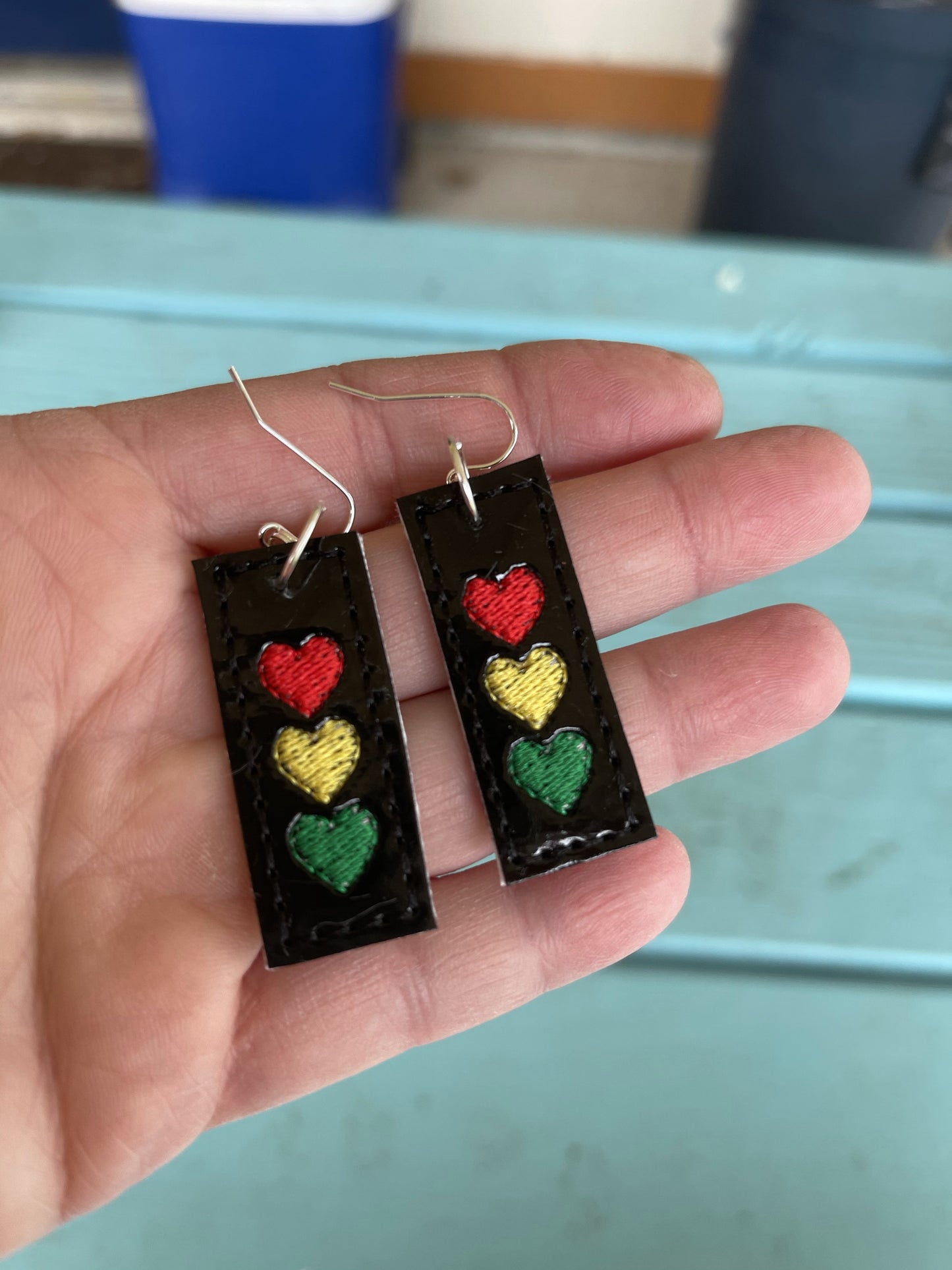 DBB Ombre Heart Earrings embroidery design