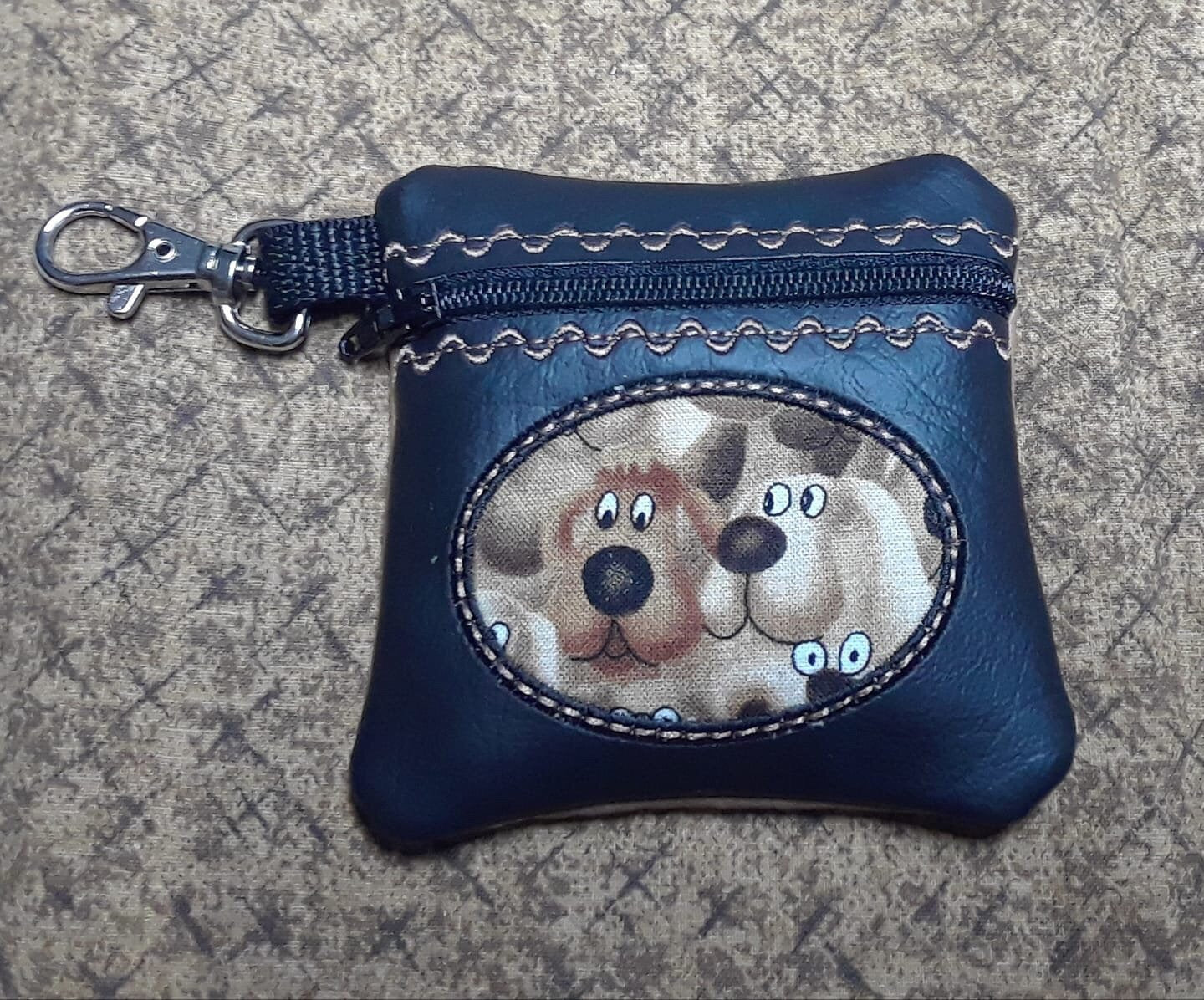 DBB Monogram Oval Zipper Pouch 4x4