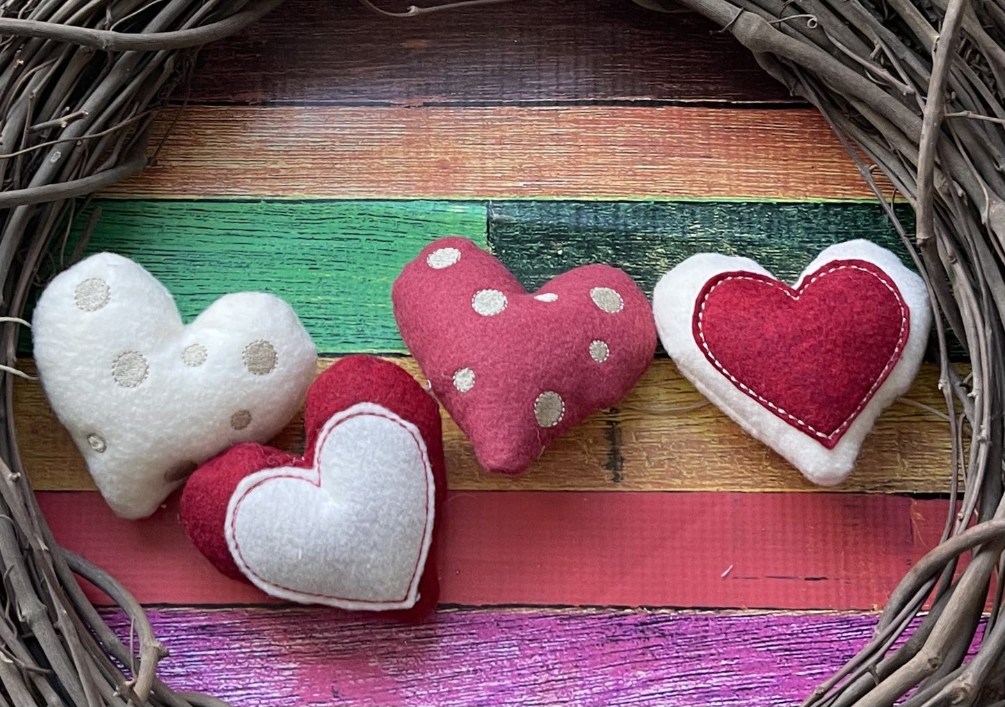 DBB Heart Stuffies for Wreaths or Banners - Three Designs