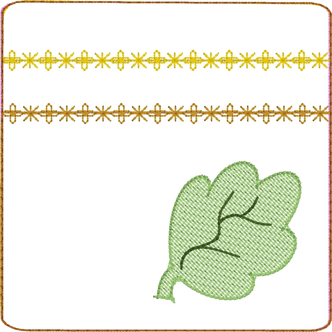 DBB Sweet Leaf Zipper Pouch 4x4