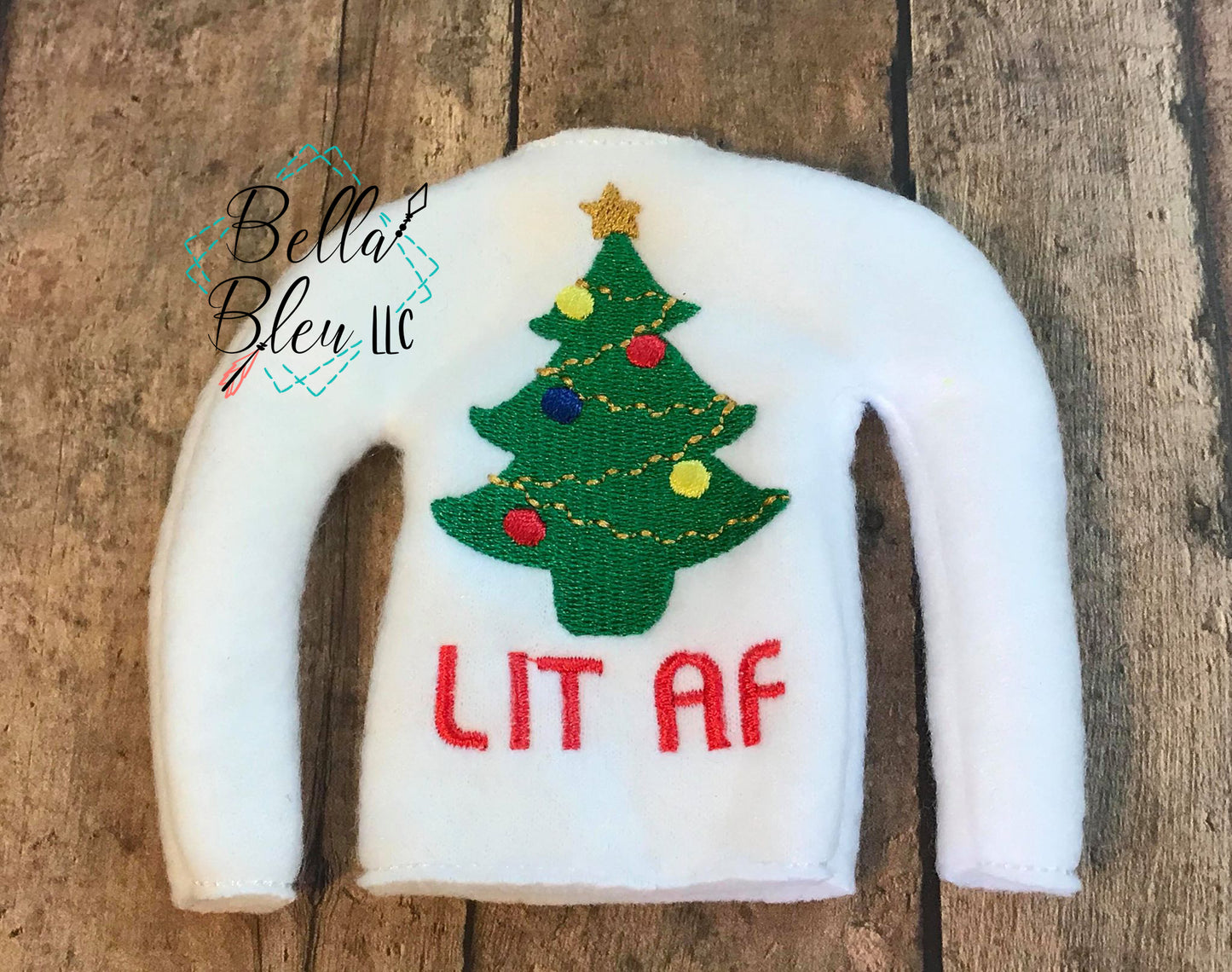 BBE - ITH Elf "Christmas Tree LIT AF" sweater shirt