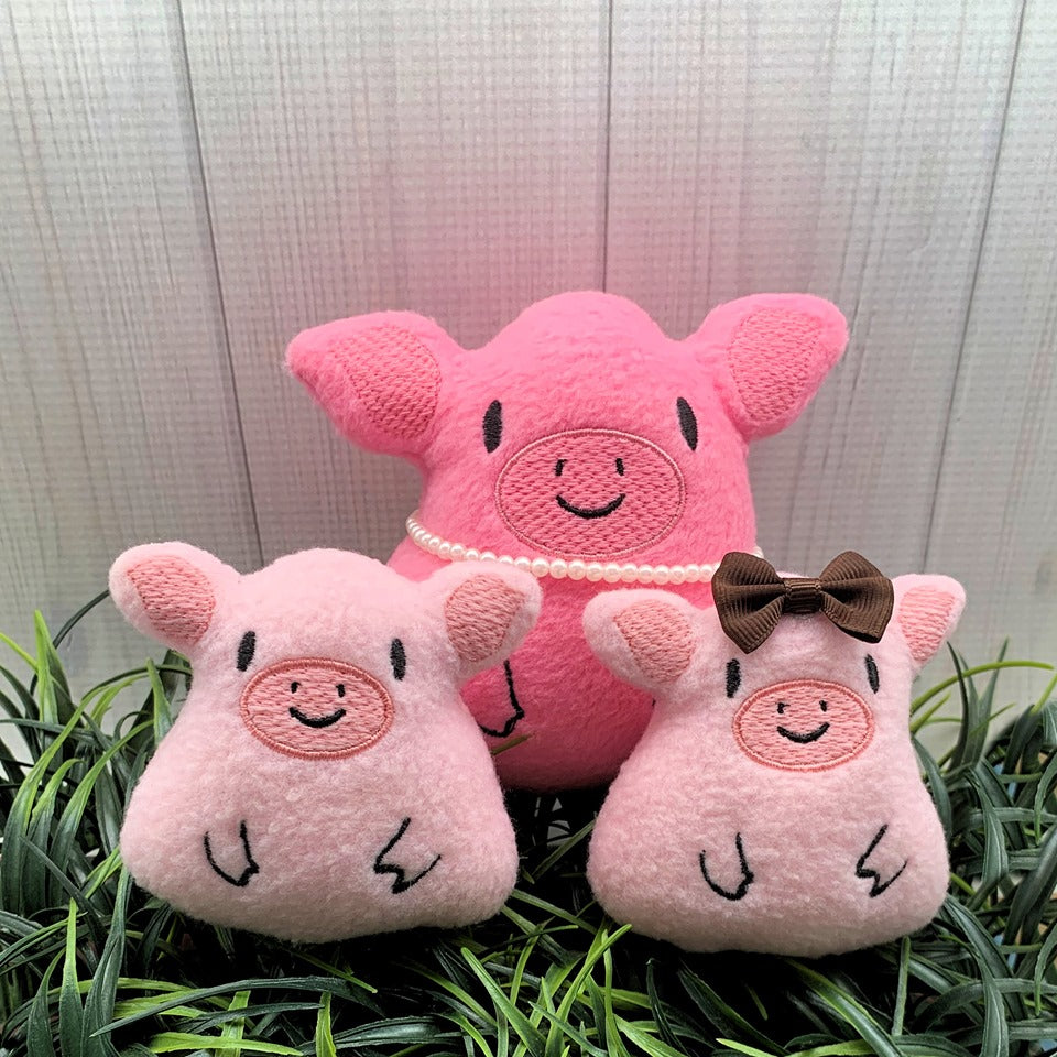DBB Pig Stuffie Stuffed Animal In the Hoop Embroidery Design