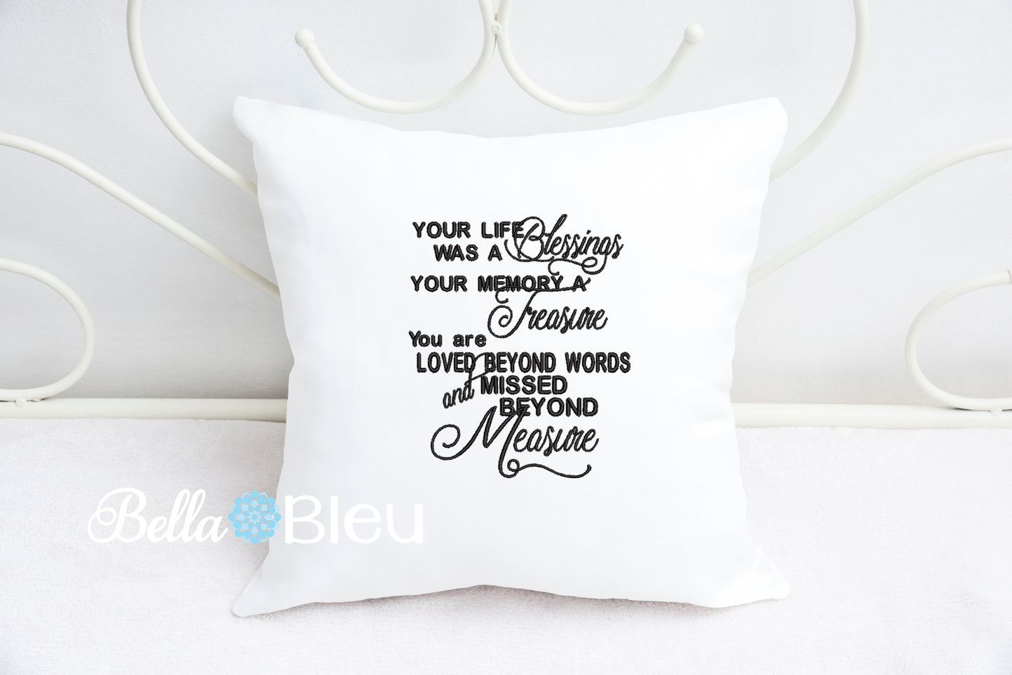 Loved ones Memorial Memory saying embroidery design