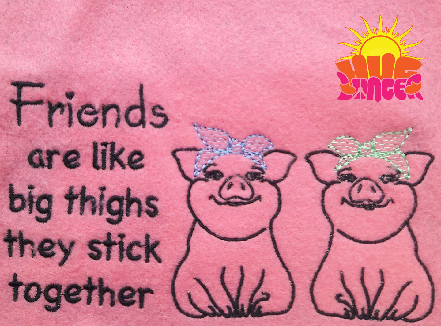 Big Thighs Friends HL5757 embroidery file