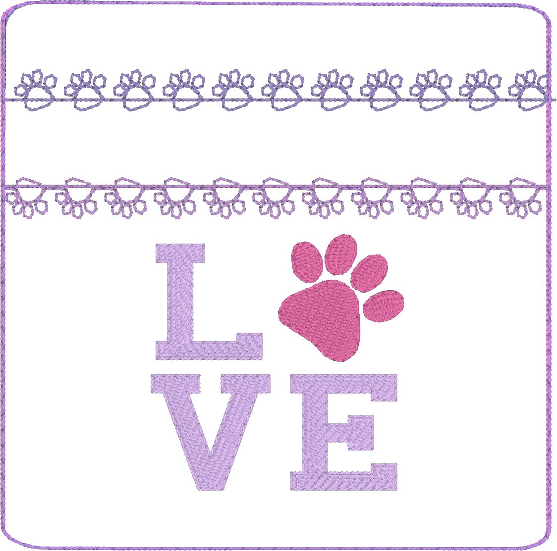 DBB Puppy LOVE Zipper Pouch 4x4