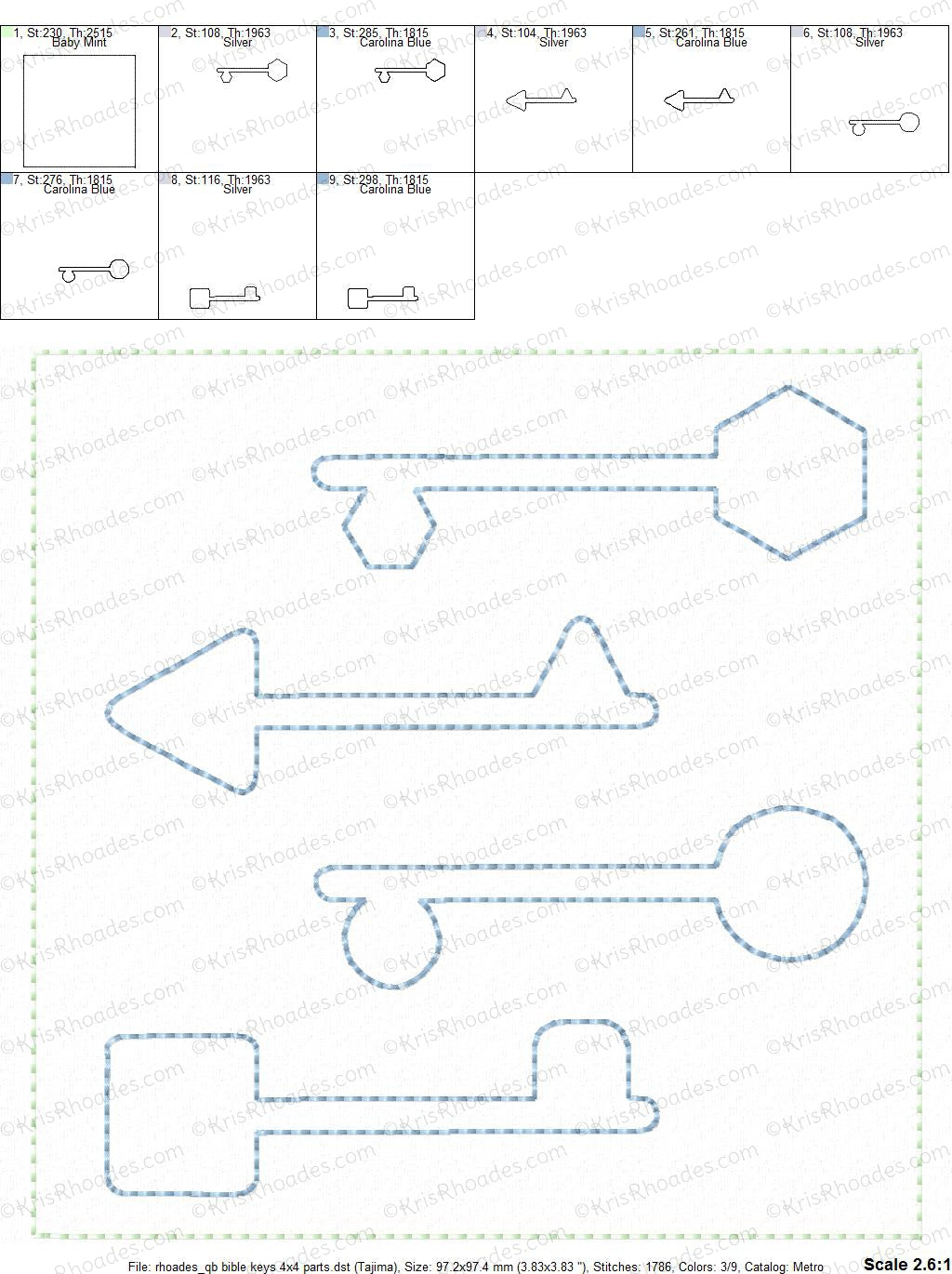 KRD Quiet Book Keys 5x7 Page