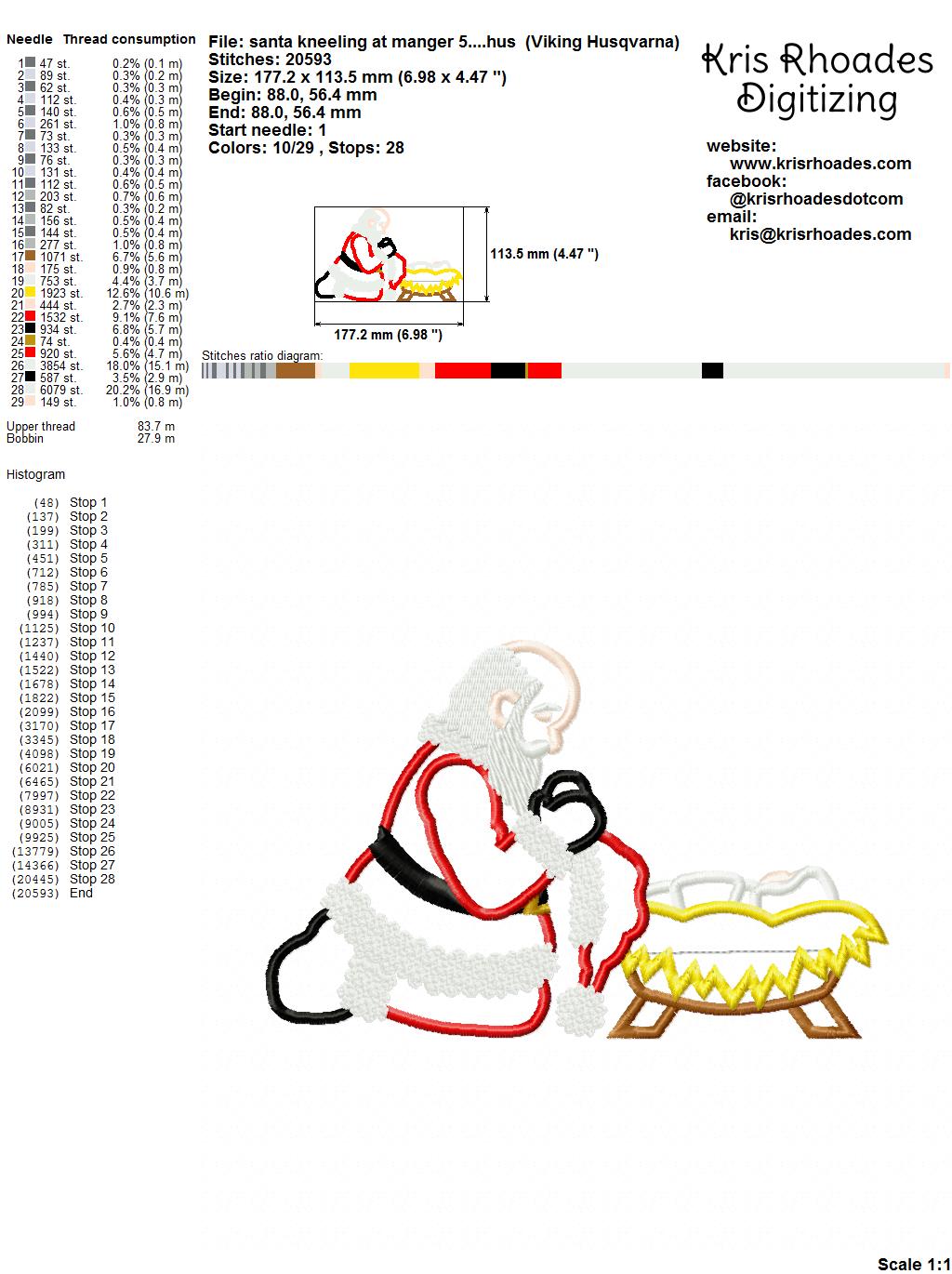 KRD Santa Kneeling at Manger